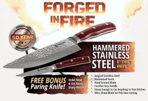 forged fire knife steel appeal surgical visual featuring stainless